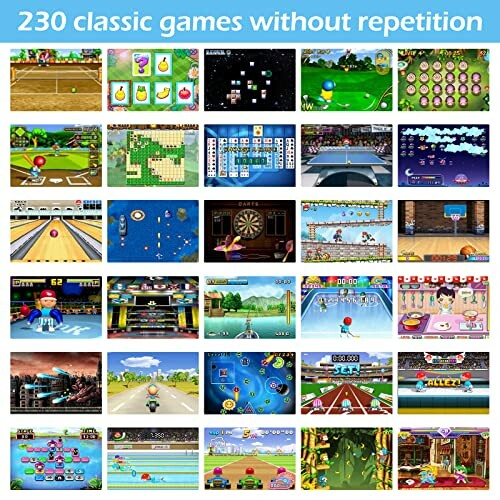 Collage of 230 classic video games.