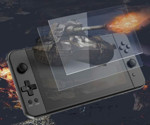 User playing with Powkiddy X70 HD Retro Handheld Game Console