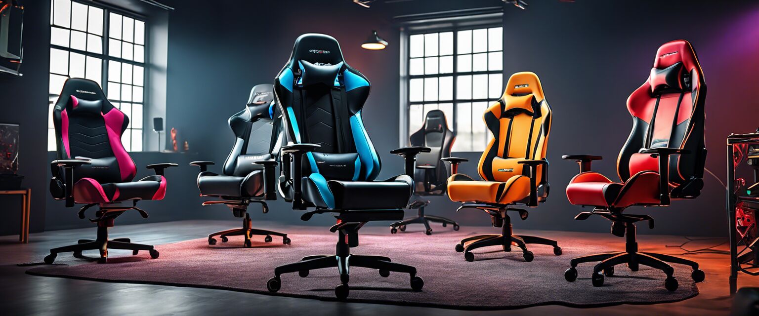 Colorful gaming chairs