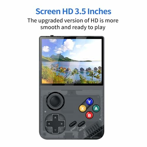 Portable gaming console with 3.5-inch HD screen.