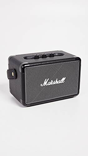 Marshall Bluetooth speaker with black and gray design