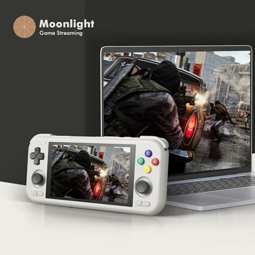 Moonlight game streaming on handheld console and laptop
