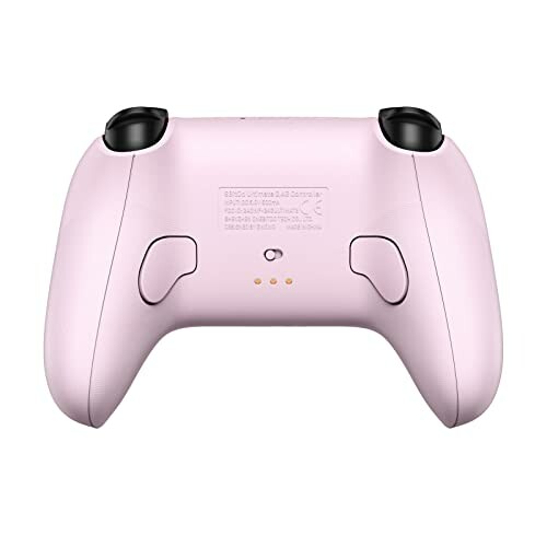 Back view of a pink game controller.