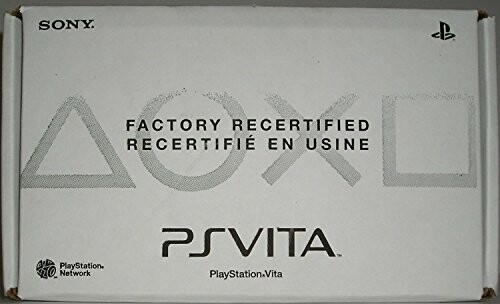 PS Vita factory recertified box with PlayStation symbols.