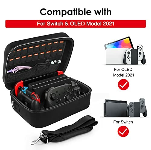 Carrying case for Switch and OLED Model 2021 with accessories