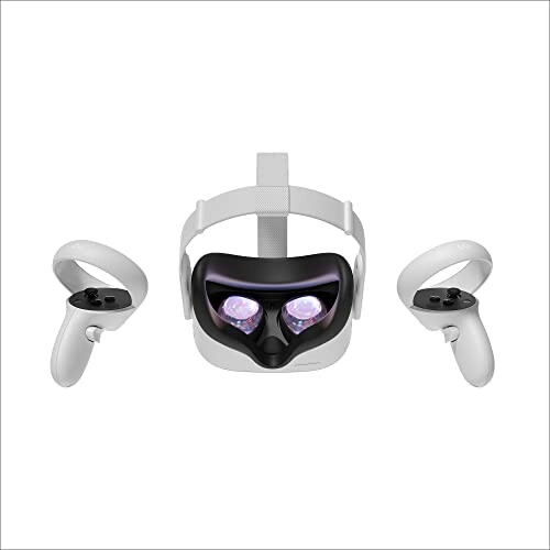VR headset and controllers on white background