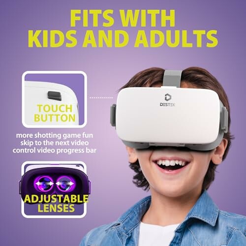 Person wearing VR headset with adjustable lenses.