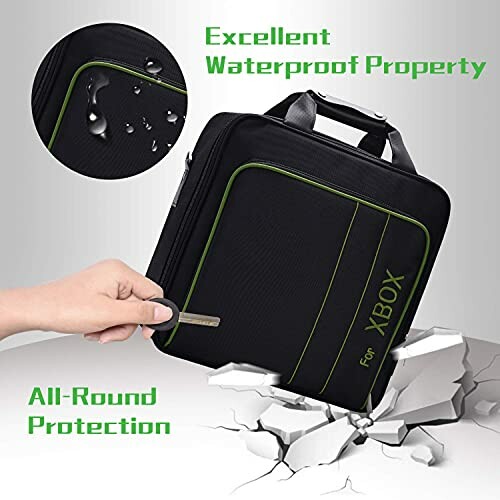 Xbox carrying case with waterproof and protective features